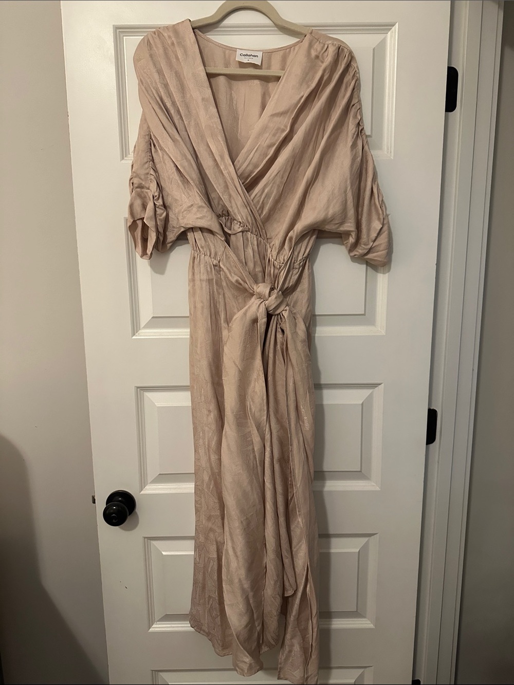 Callahan Blush Tie-Waist Maxi Dress